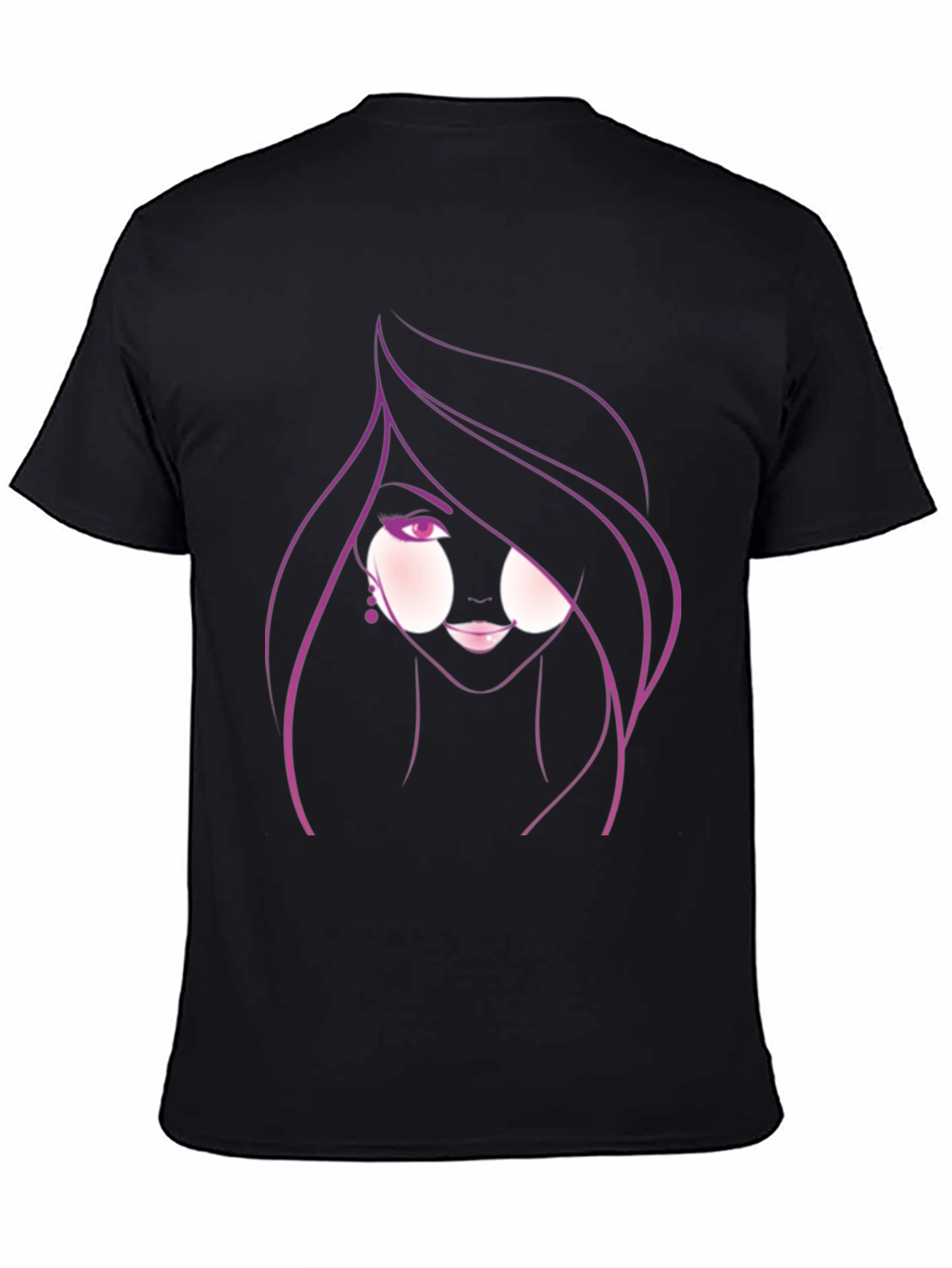 Stylish Graphic Tee - Woman Portrait Design