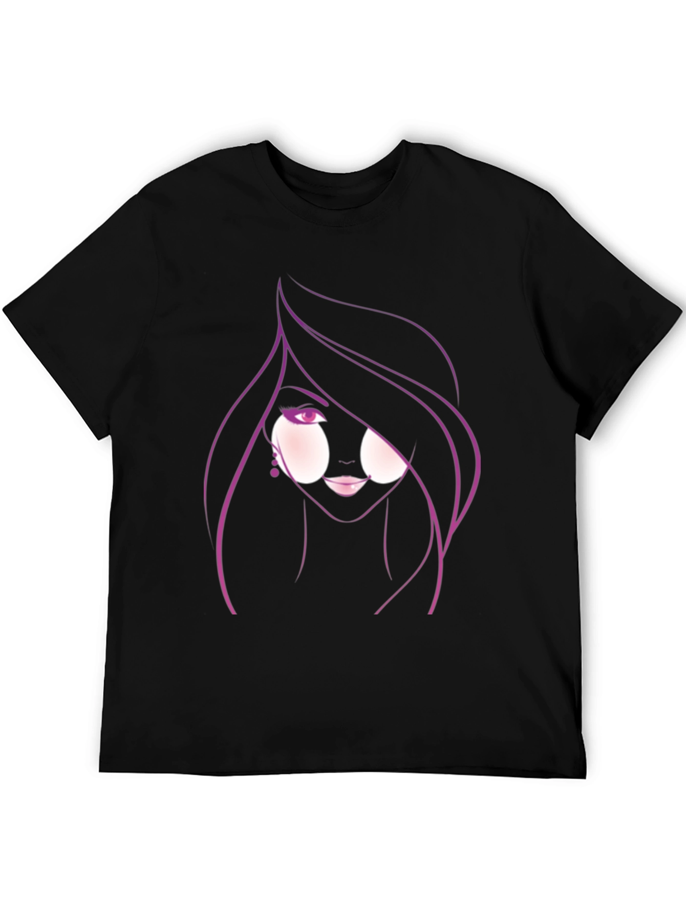 Stylish Graphic Tee - Woman Portrait Design