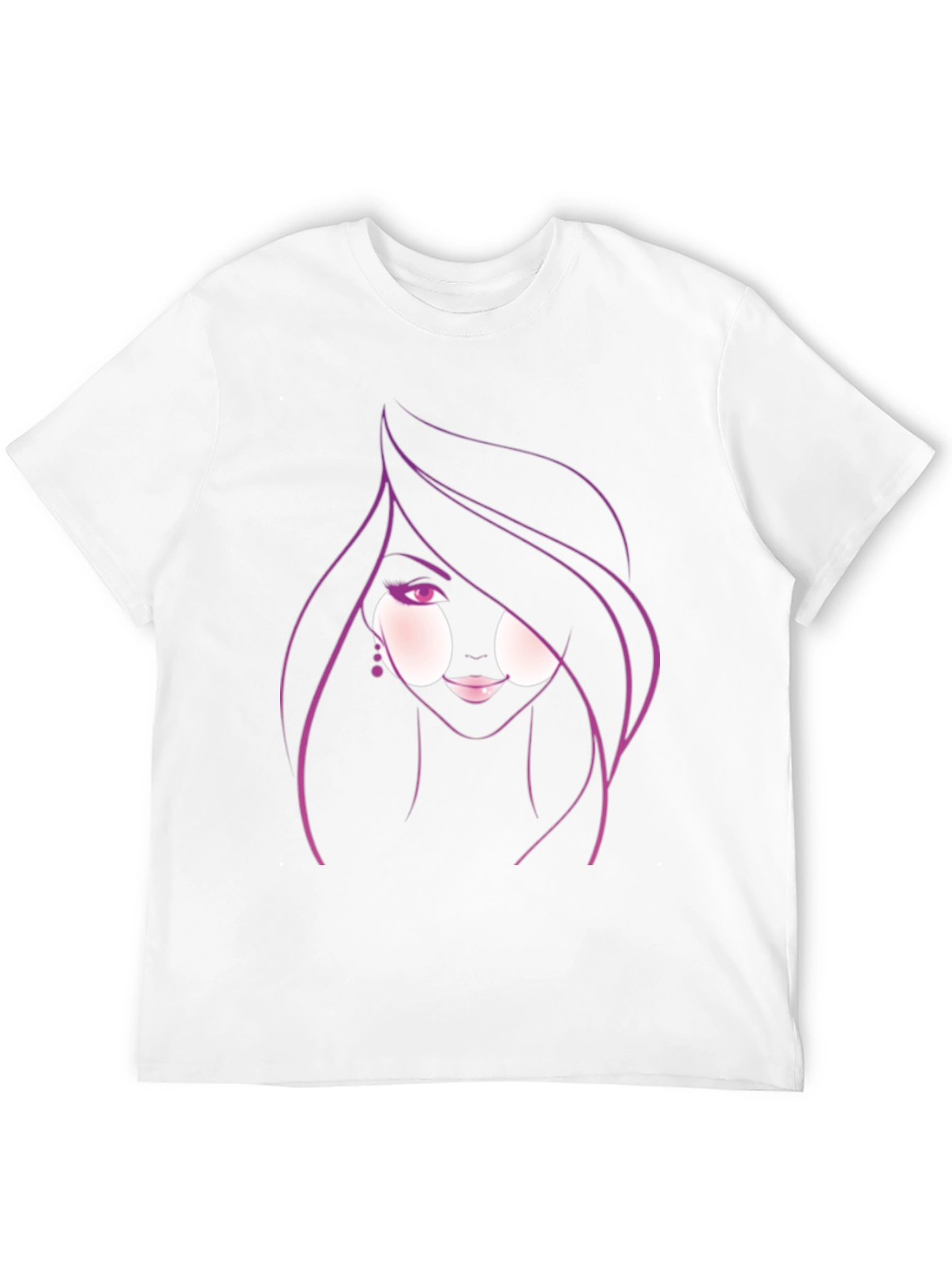 Stylish Graphic Tee - Woman Portrait Design