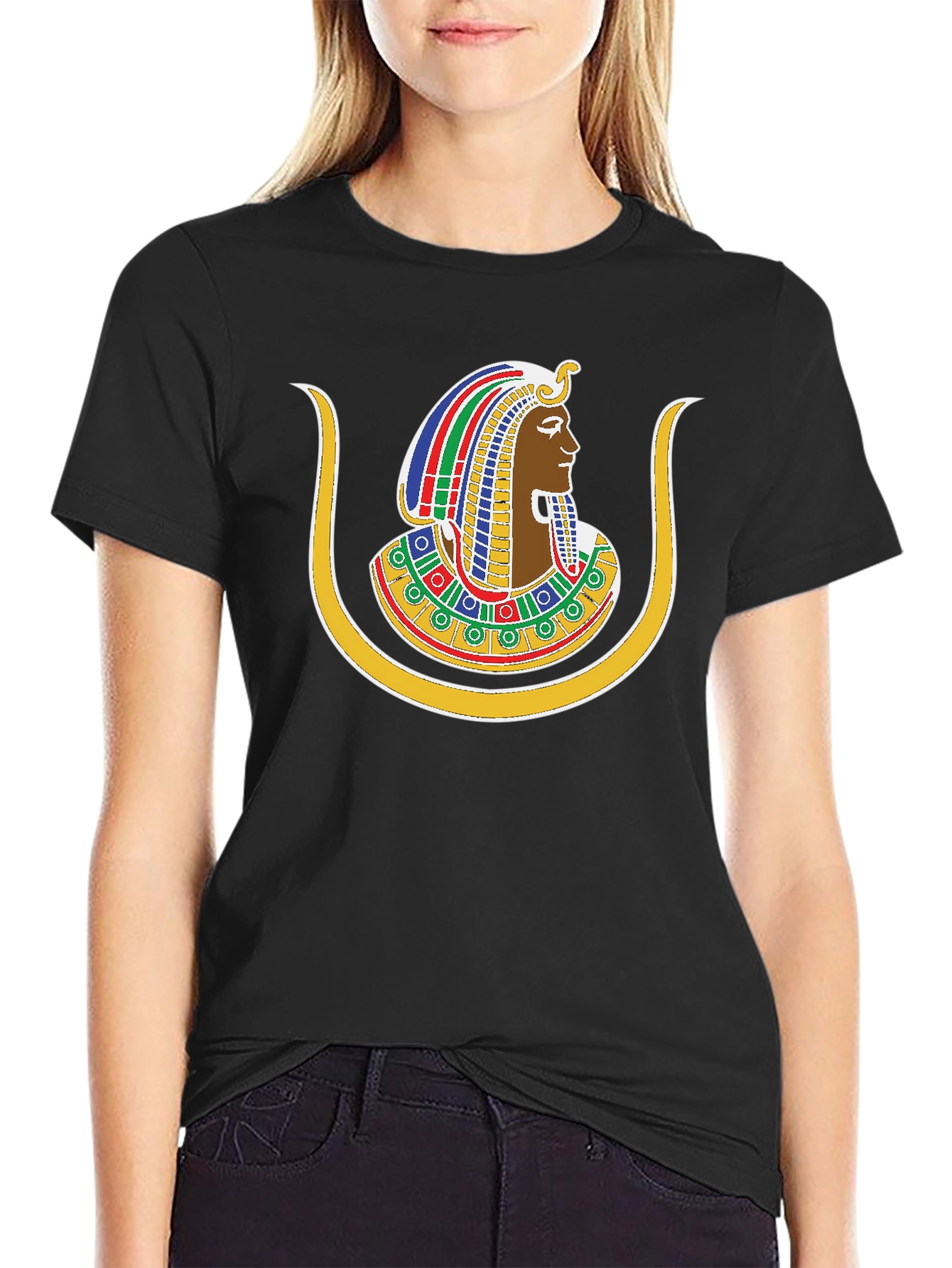 Egyptian Pharaoh Graphic Black T-Shirt