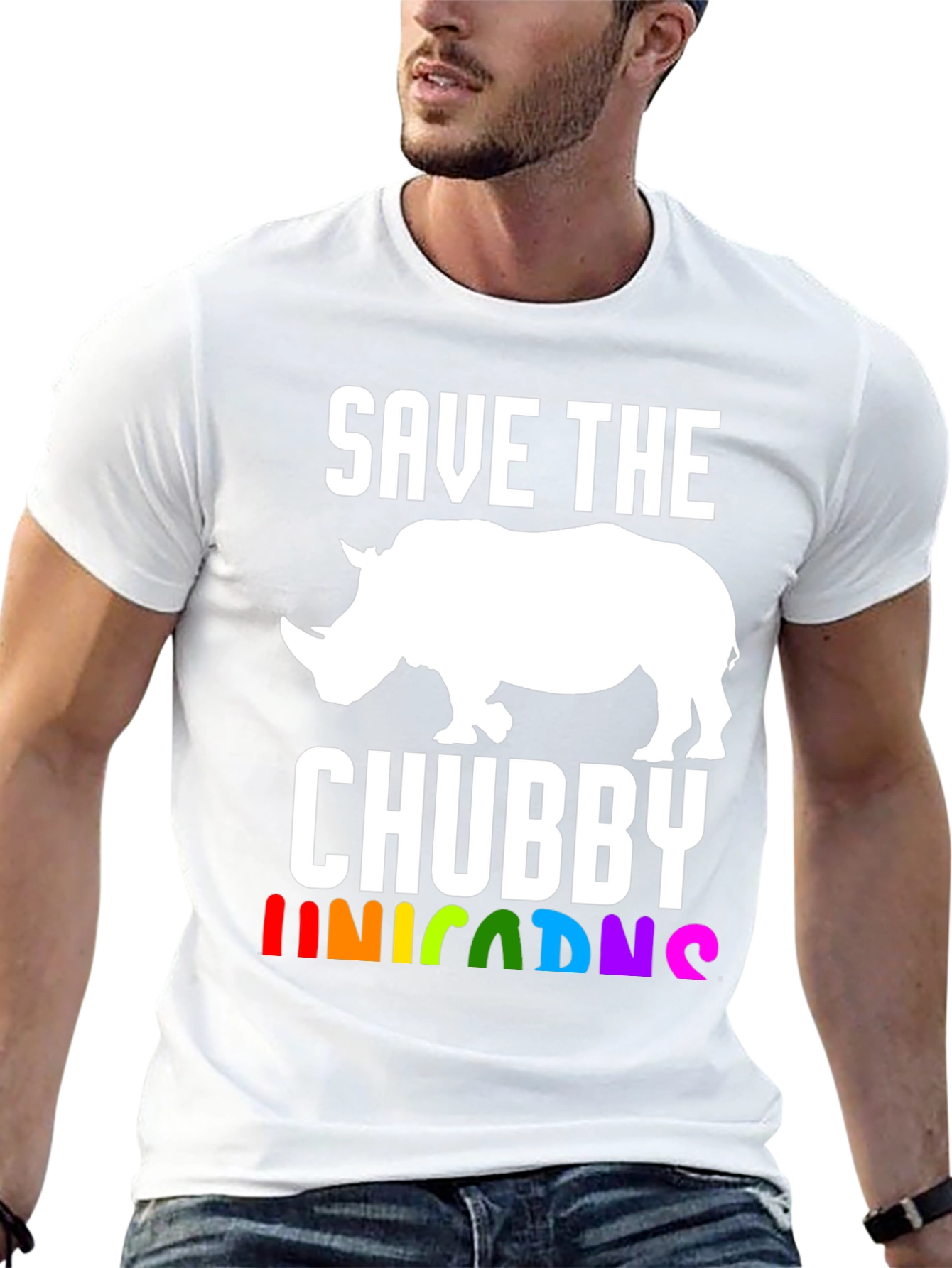 Save the Chubby Unicorns Rhino T-Shirt