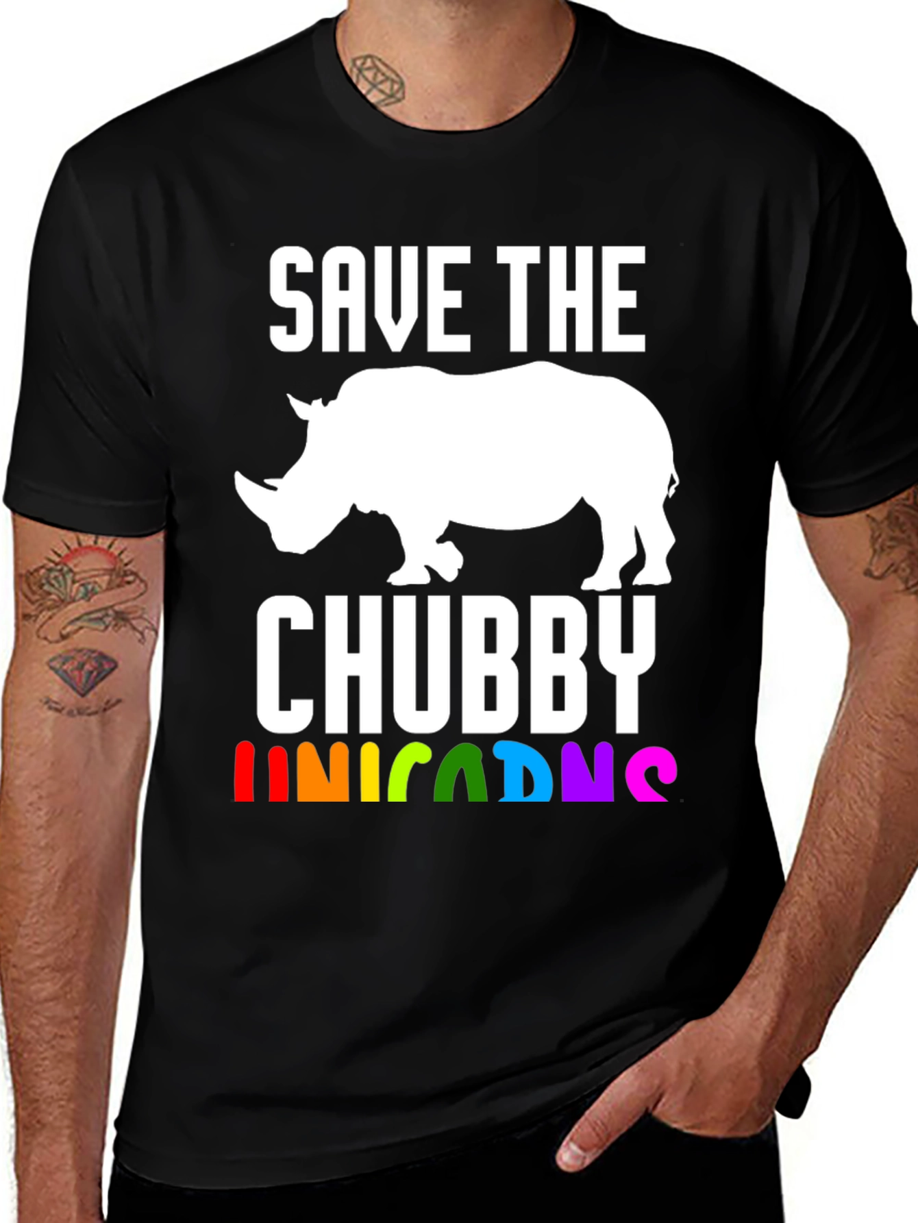 Save the Chubby Unicorns Rhino T-Shirt