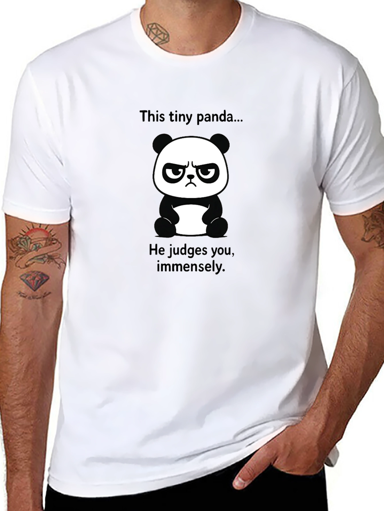 Grumpy Panda T-Shirt - Funny Graphic Tee