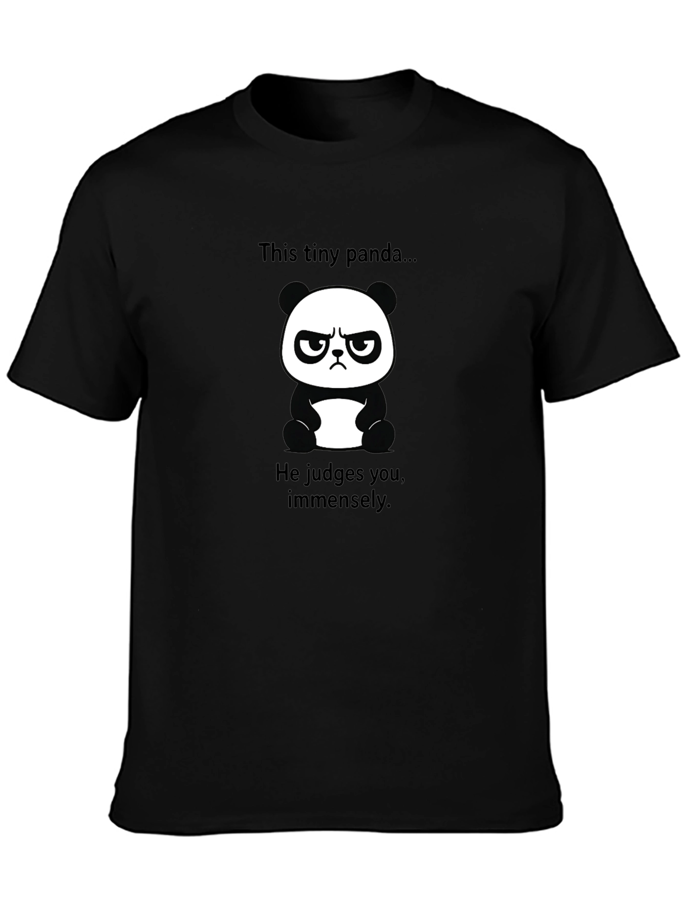 Grumpy Panda T-Shirt - Funny Graphic Tee