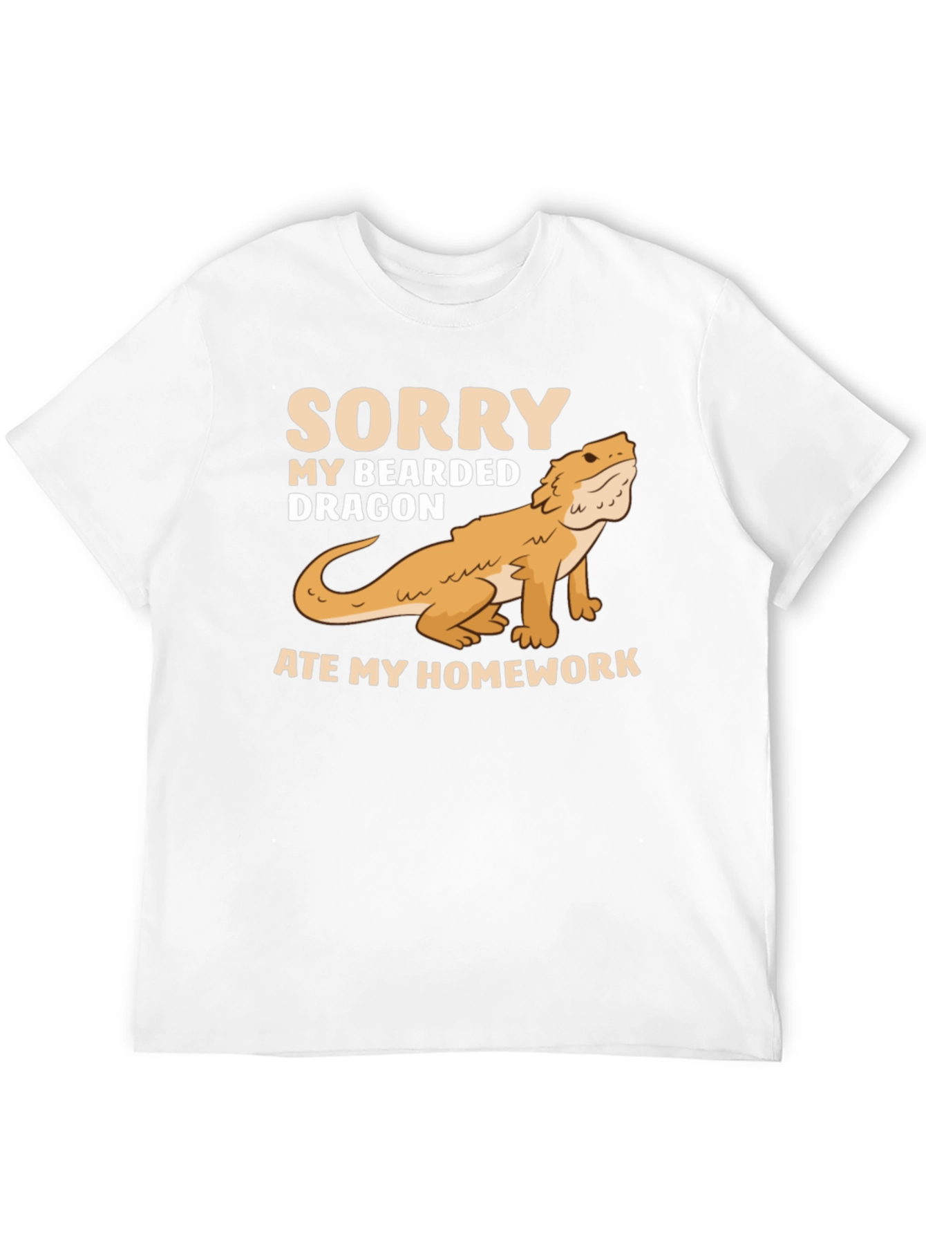 Bearded Dragon Ate My Homework Black T-Shirt