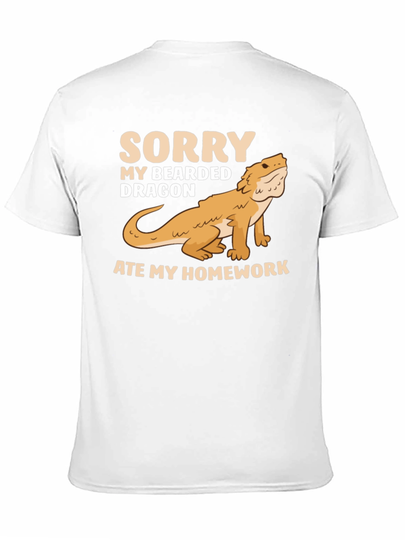 Bearded Dragon Ate My Homework Black T-Shirt