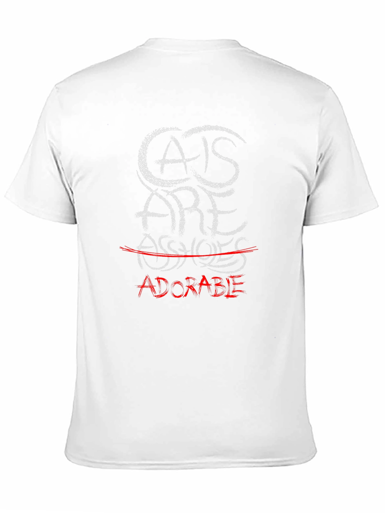 Cats are Adorable Mens Black Graphic Tee
