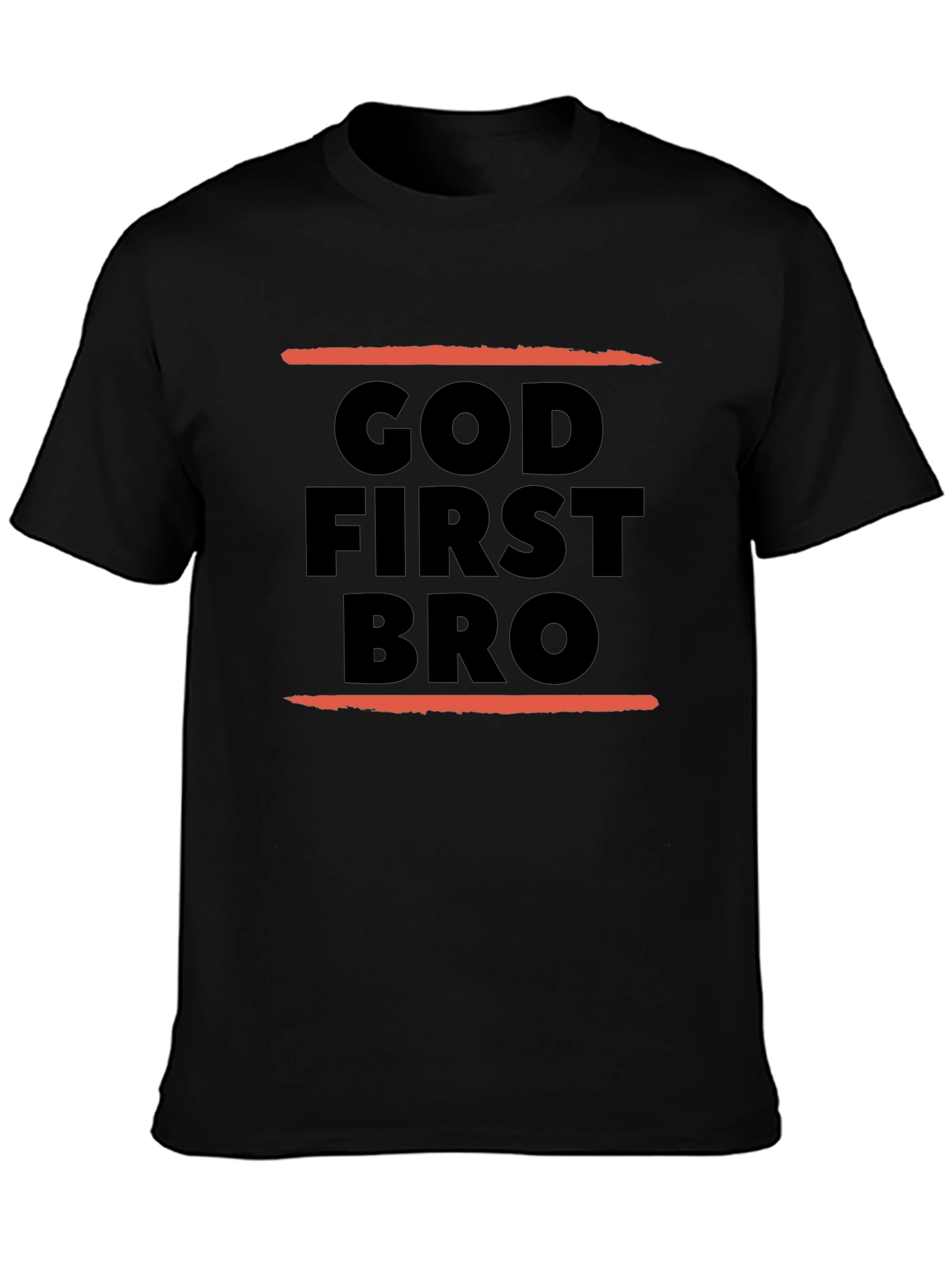 God First Bro Black Graphic Tee