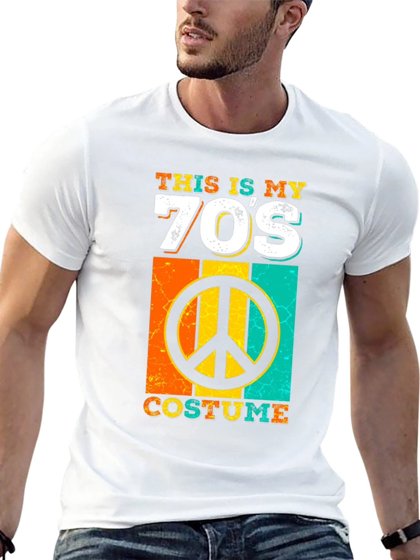 70s Costume T-Shirt Retro Peace Sign