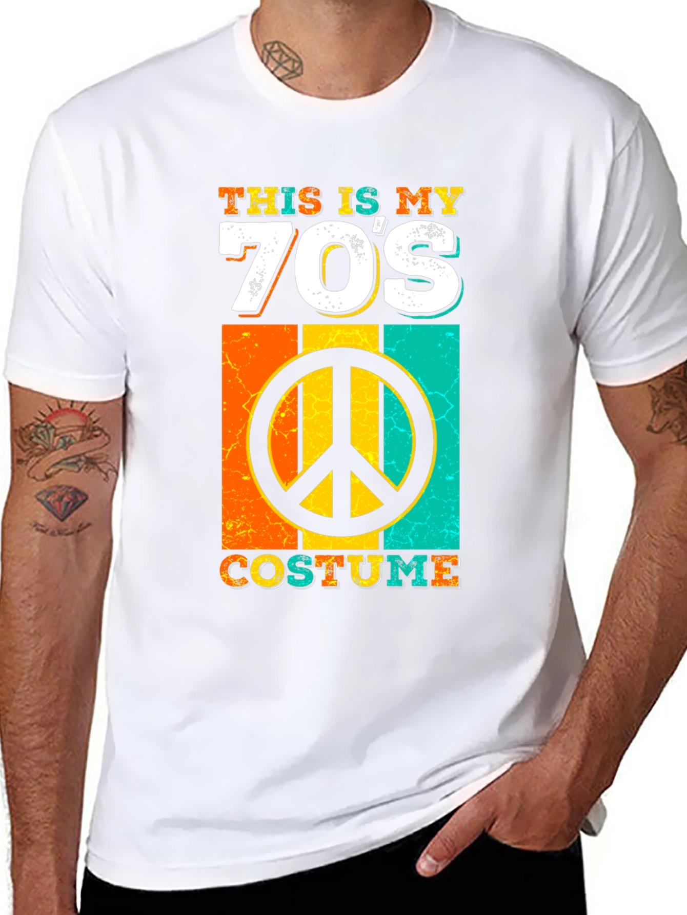 70s Costume T-Shirt Retro Peace Sign