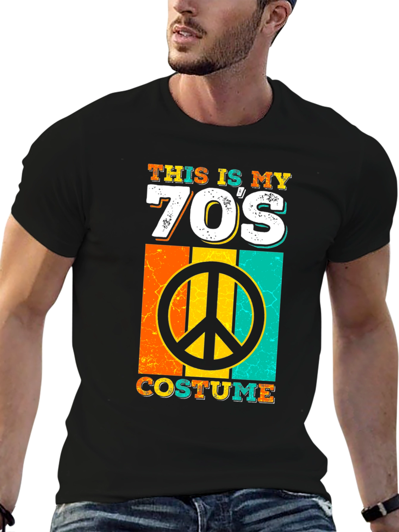 70s Costume T-Shirt Retro Peace Sign