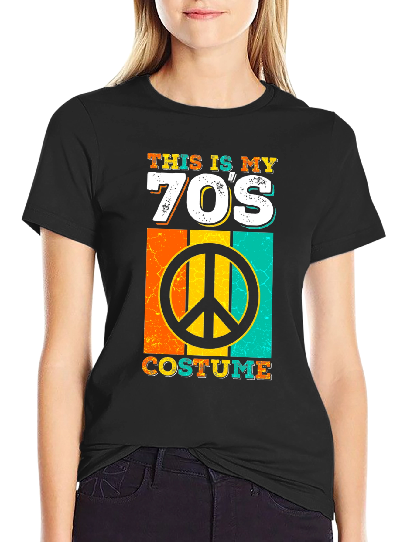 70s Costume T-Shirt Retro Peace Sign