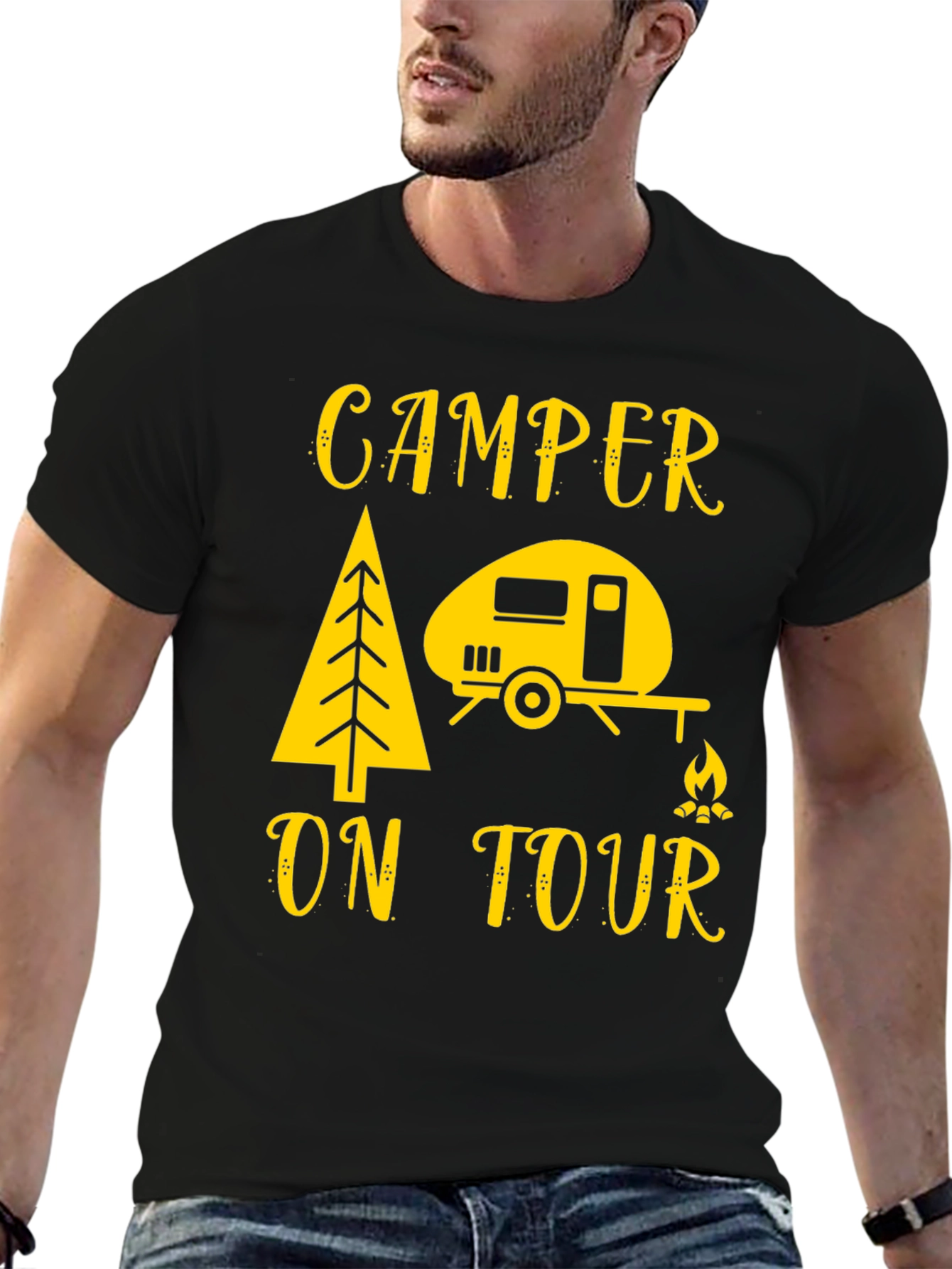 Camper On Tour T-Shirt - Camping Adventure Tee