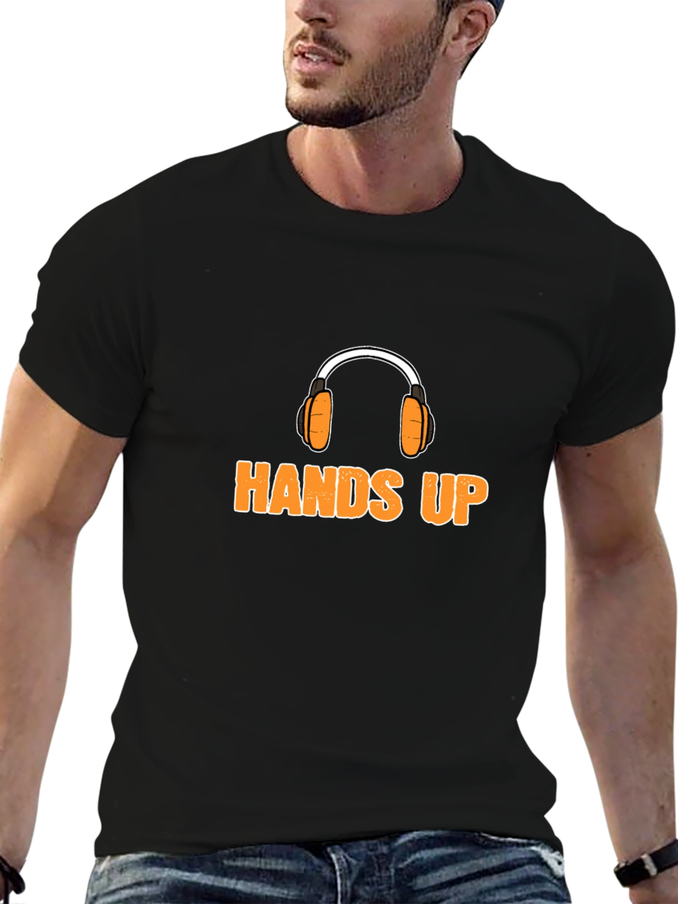 Hands Up Headphones Graphic Tee