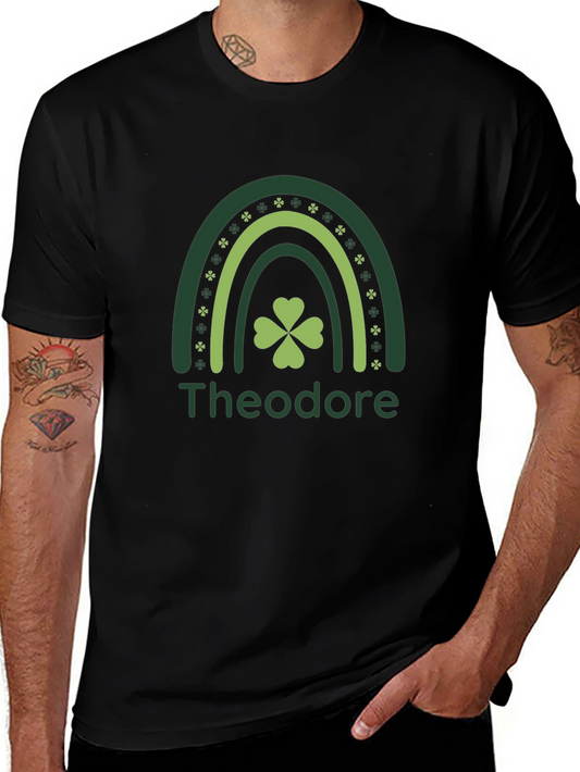 St. Patricks Day Personalized Shamrock Rainbow T-Shirt
