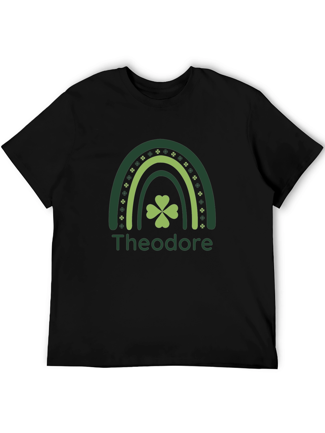 St. Patricks Day Personalized Shamrock Rainbow T-Shirt