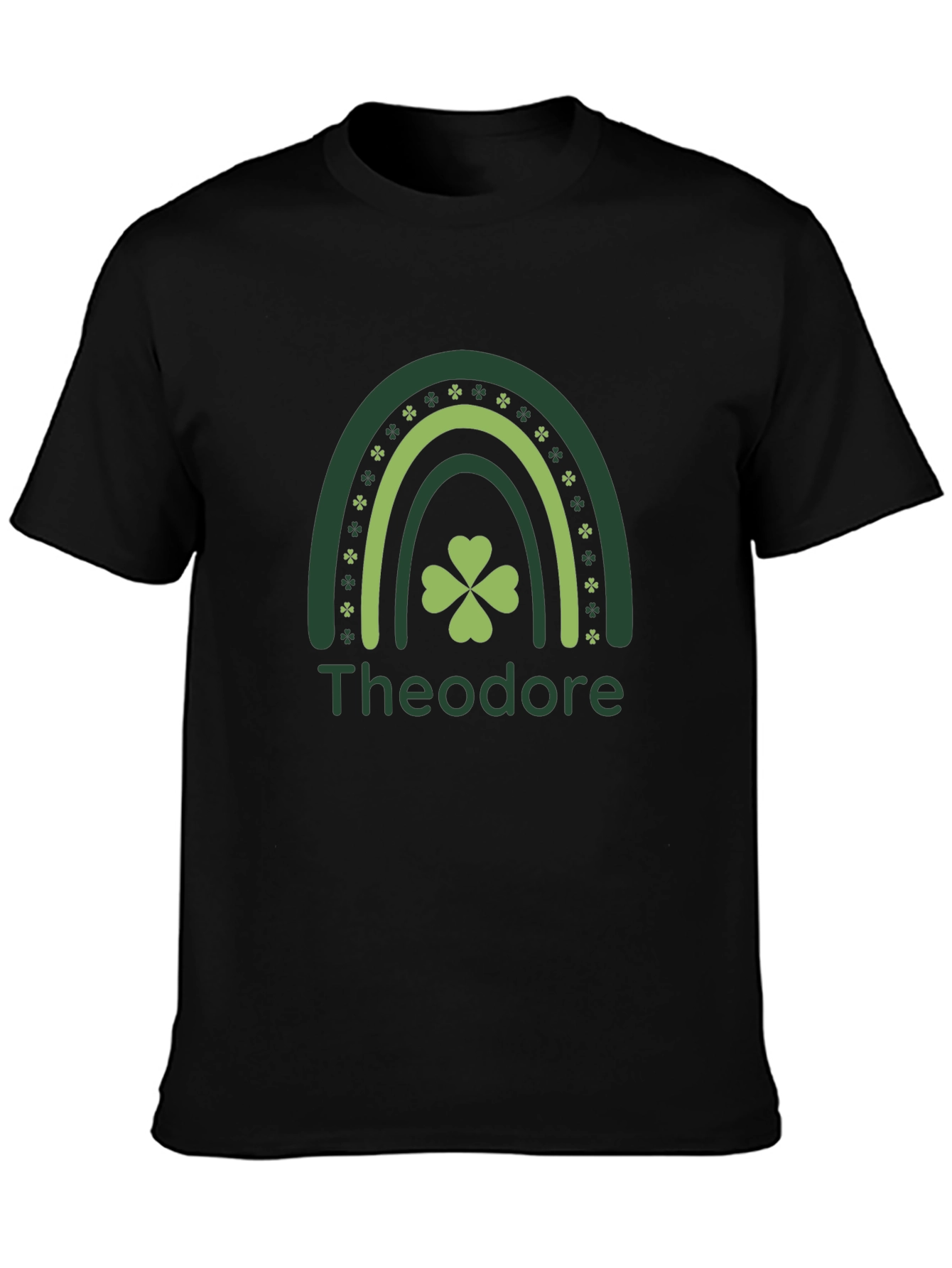 St. Patricks Day Personalized Shamrock Rainbow T-Shirt