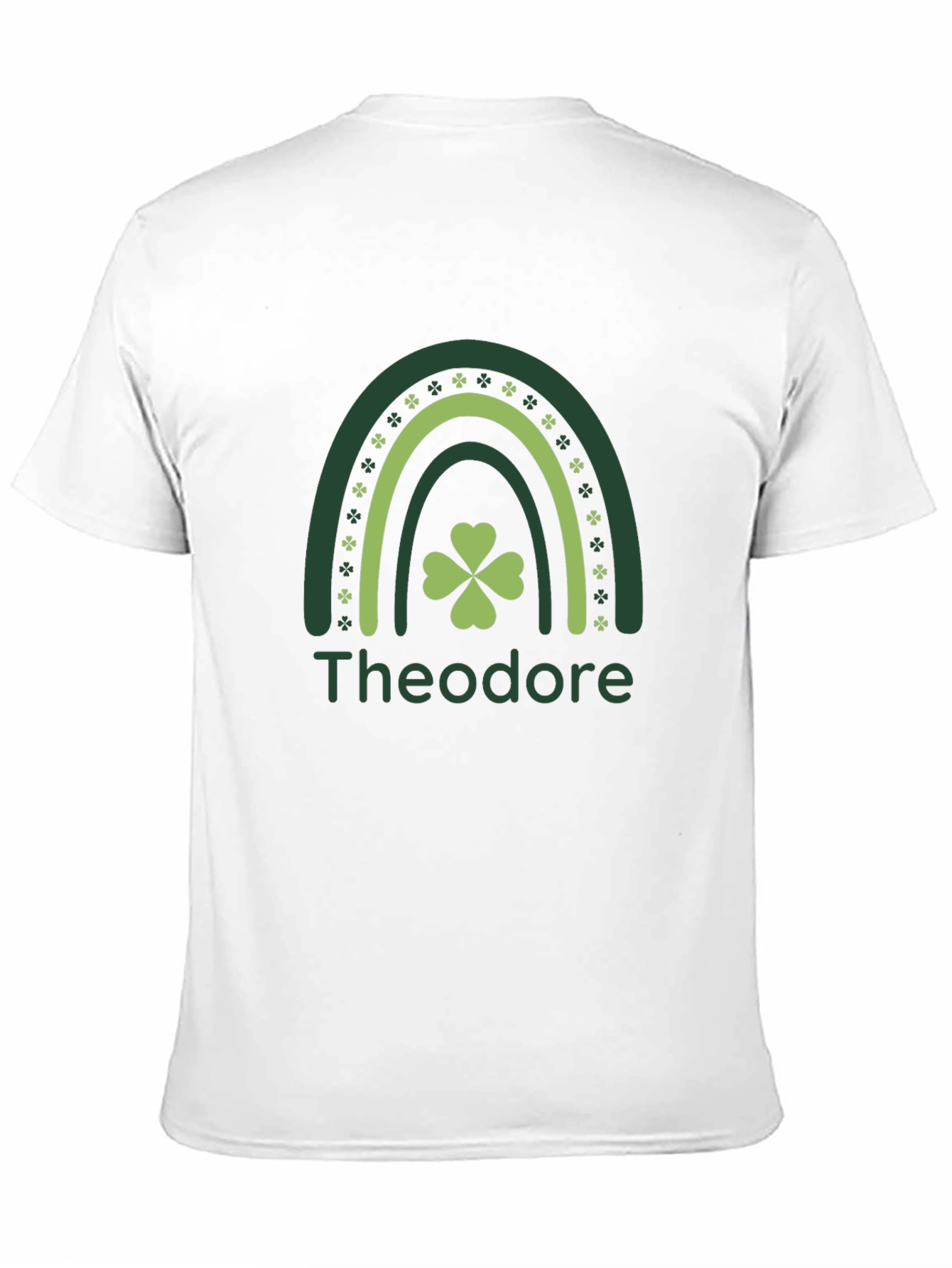 St. Patricks Day Personalized Shamrock Rainbow T-Shirt