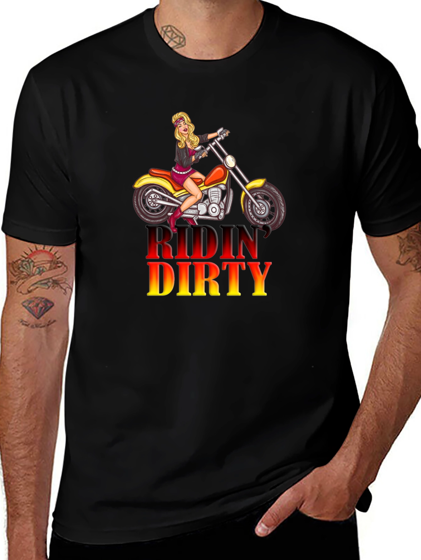 Ridin Dirty Motorcycle T-Shirt