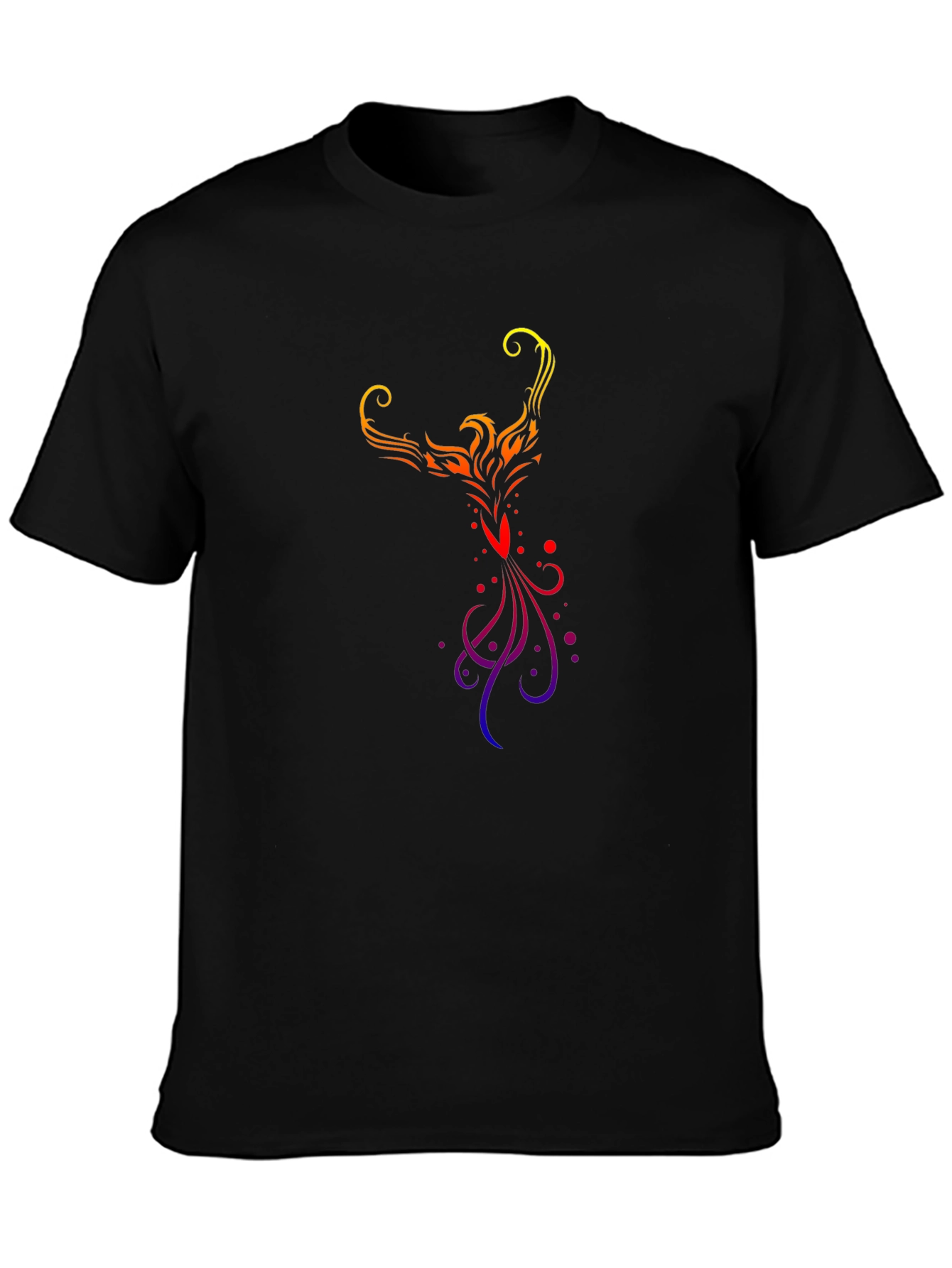 Phoenix Graphic Tee - Black Cotton Blend