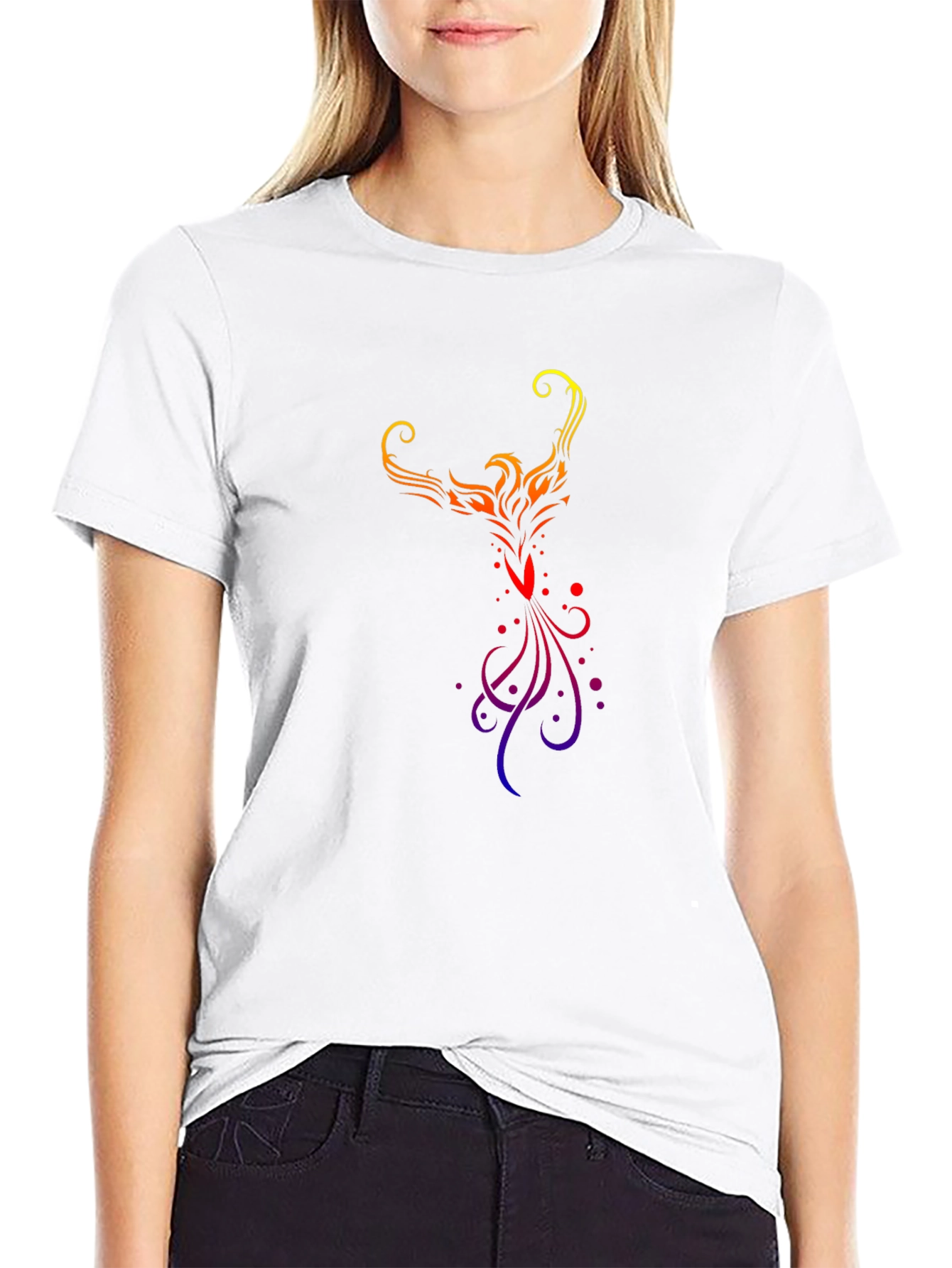 Phoenix Graphic Tee - Black Cotton Blend