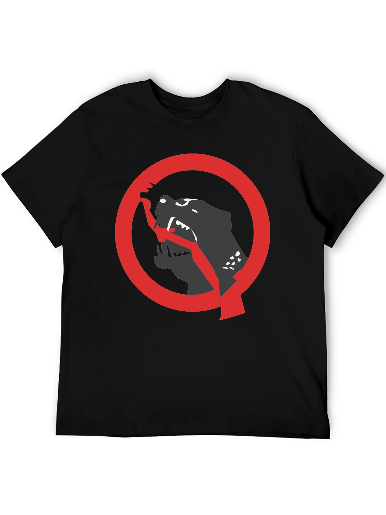 Bold Graphic Tee: Black Panther Circle Design