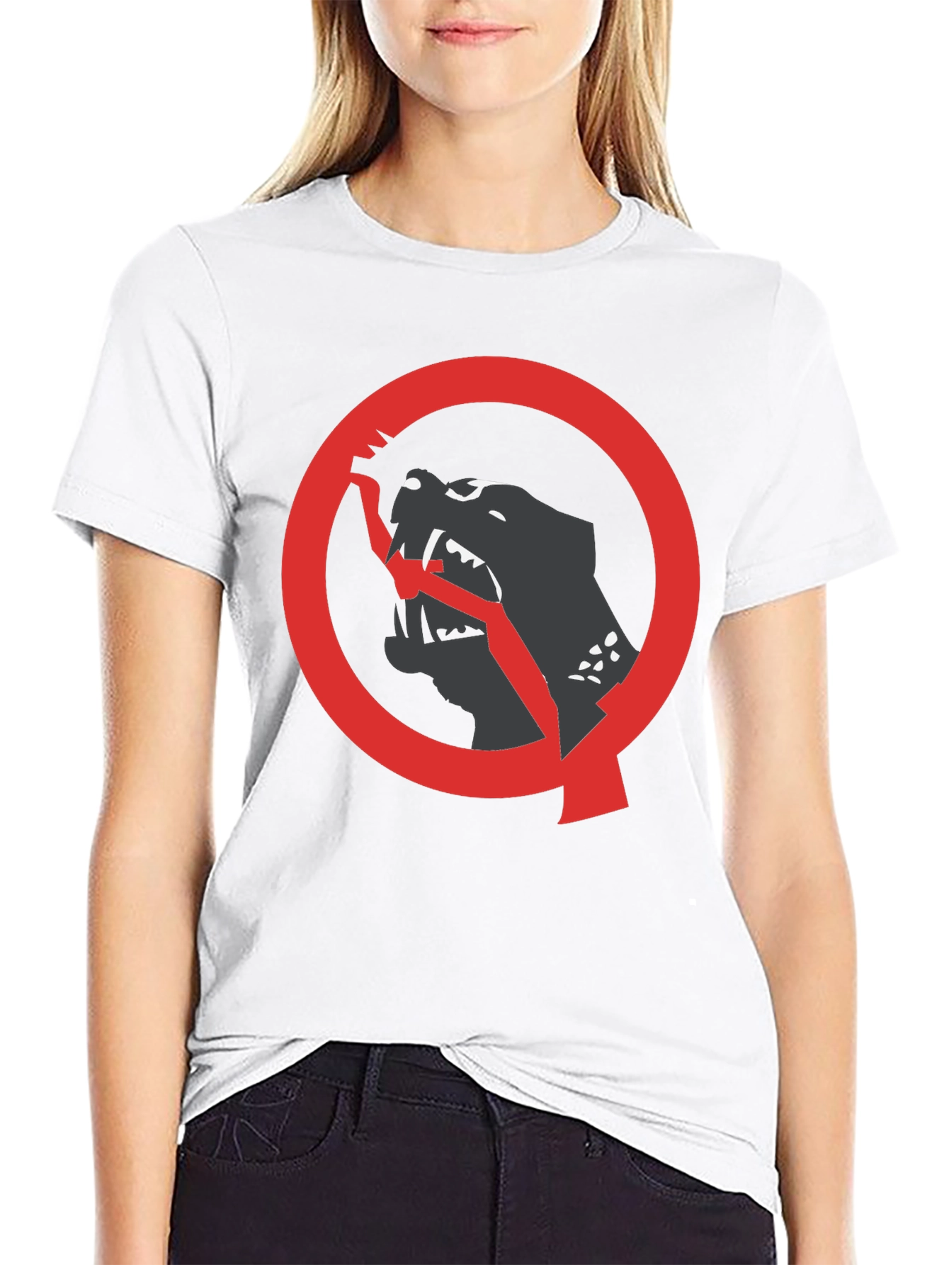 Bold Graphic Tee: Black Panther Circle Design