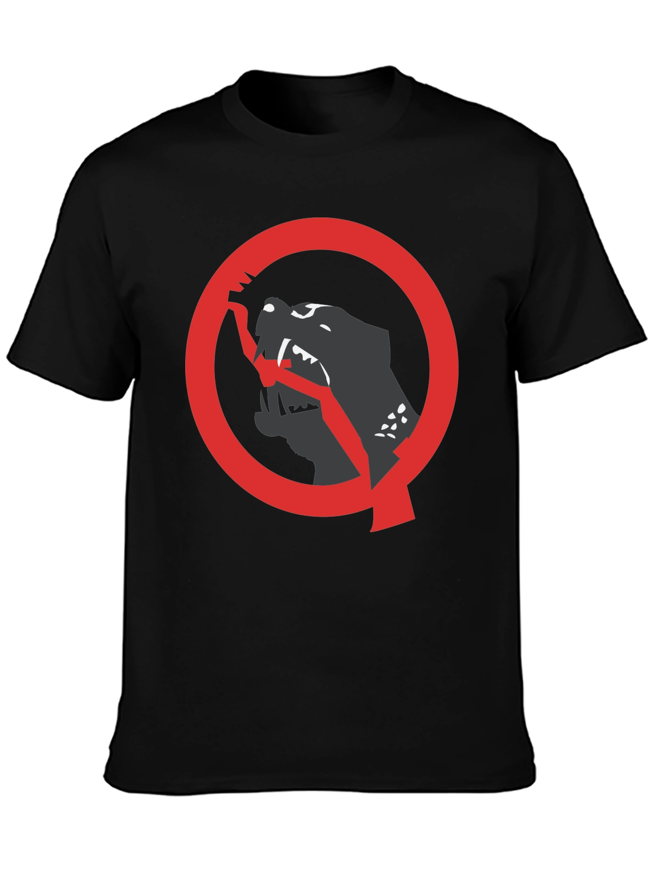 Bold Graphic Tee: Black Panther Circle Design