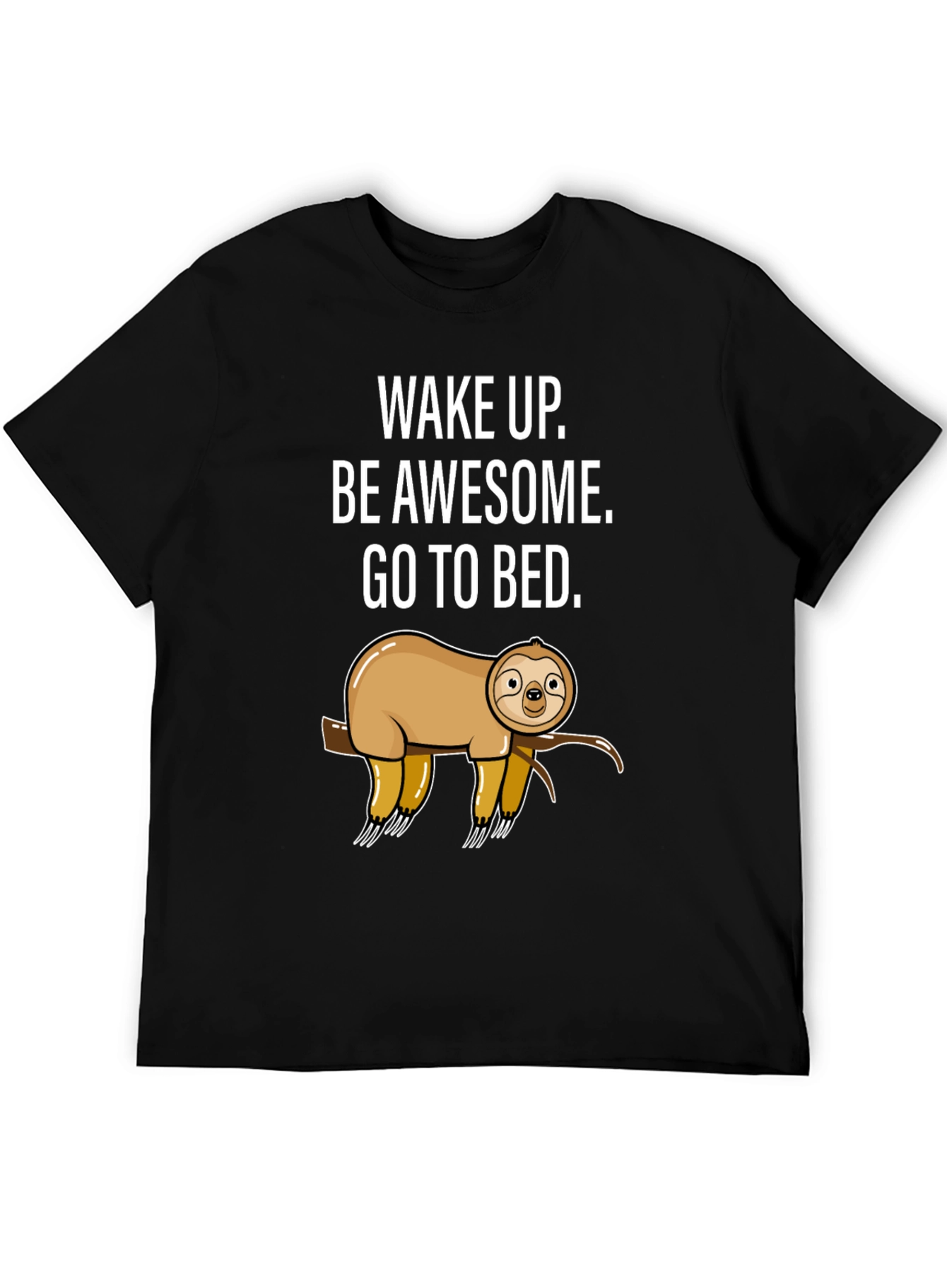 Sloth Graphic T-Shirt - Wake Up Be Awesome