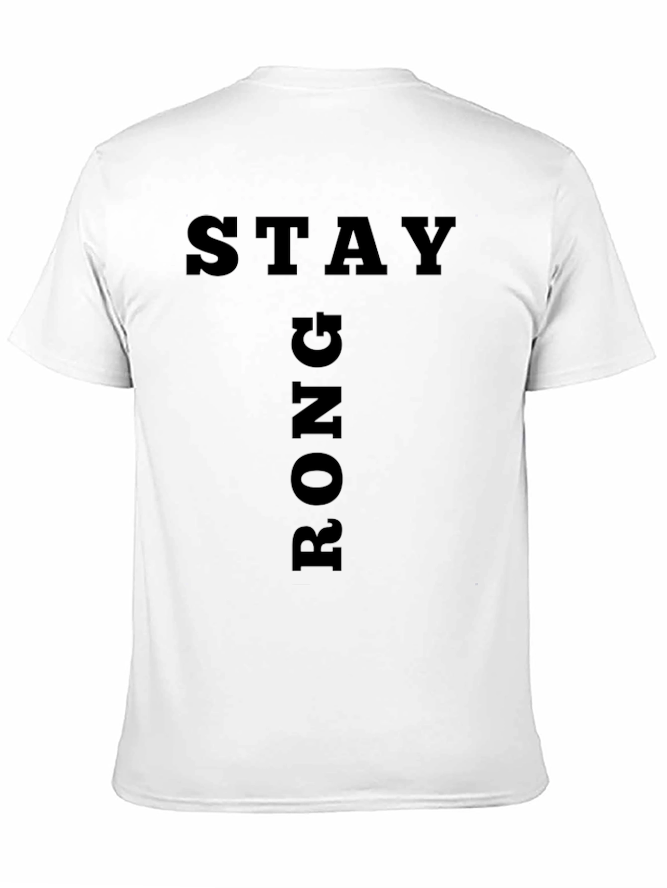 Stay Strong Graphic Black T-Shirt