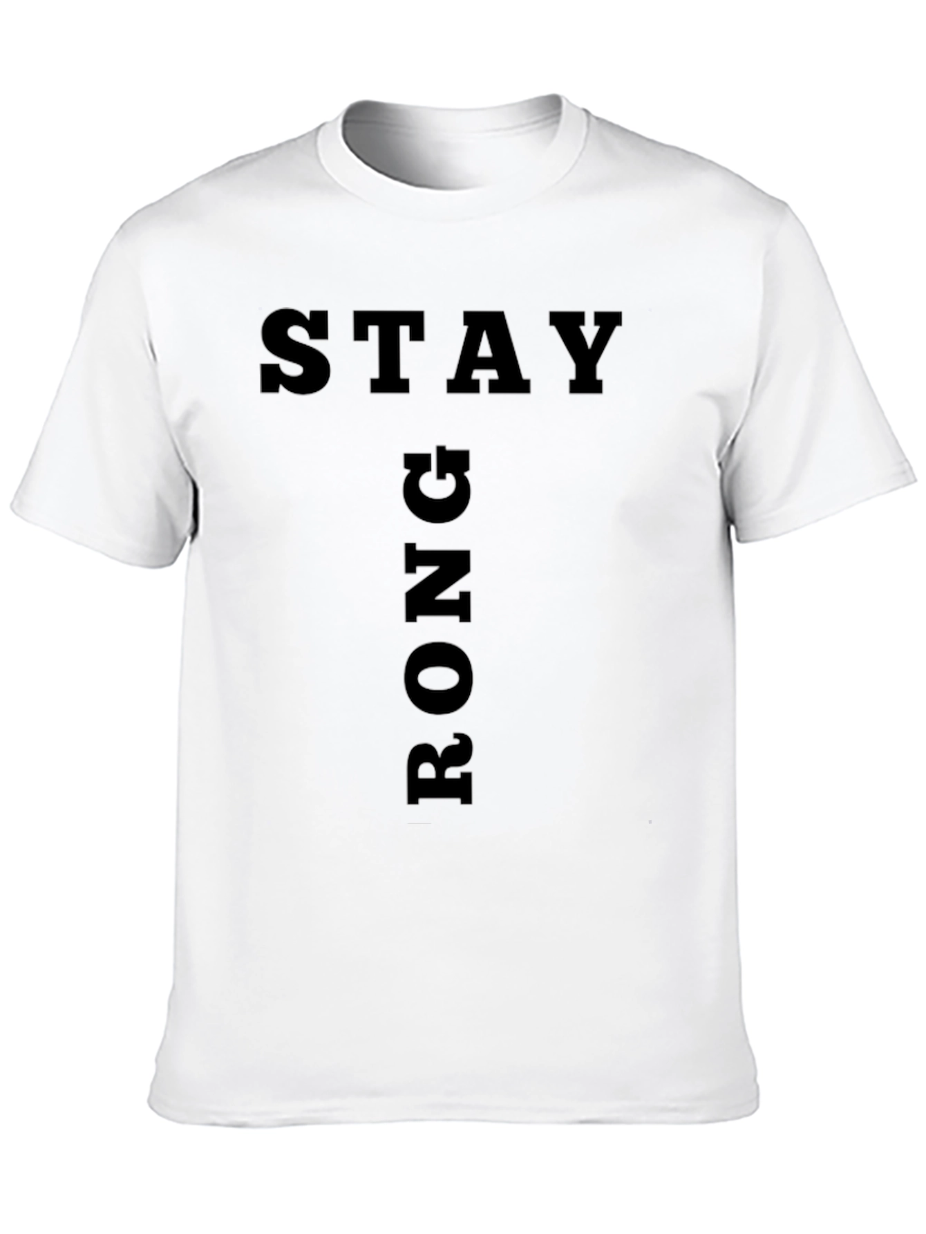 Stay Strong Graphic Black T-Shirt