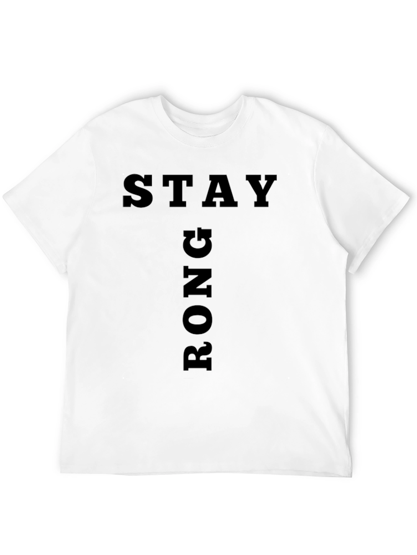 Stay Strong Graphic Black T-Shirt