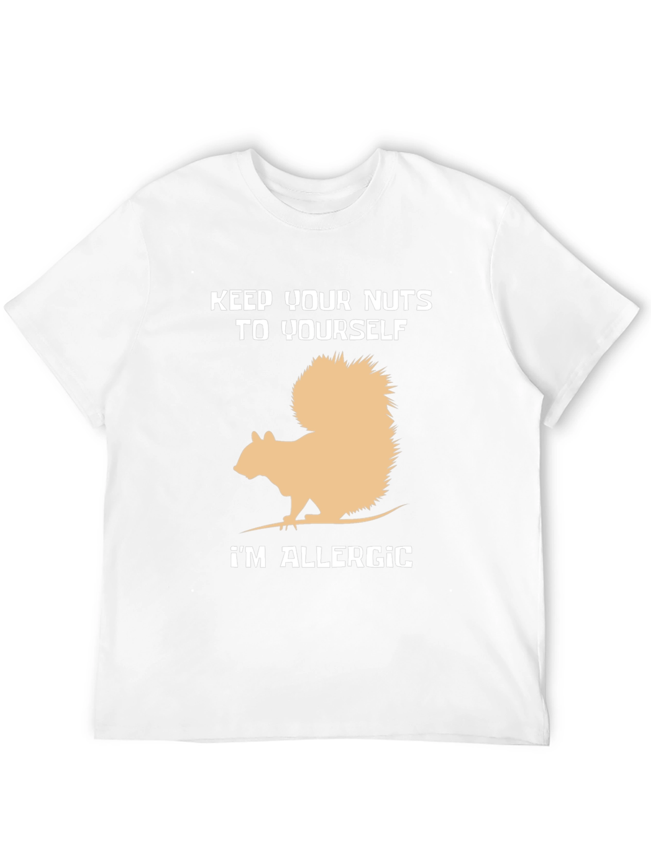 Funny Allergic to Nuts Graphic Tee
