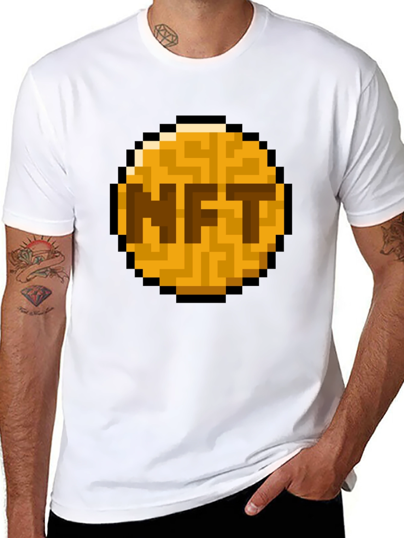 NFT Pixel Art T-Shirt - Crypto Fashion