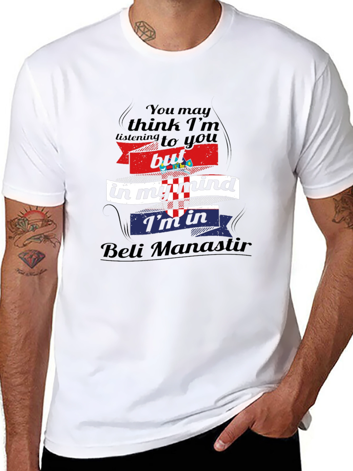 Beli Manastir Mind T-Shirt - Croatia Flag Tee