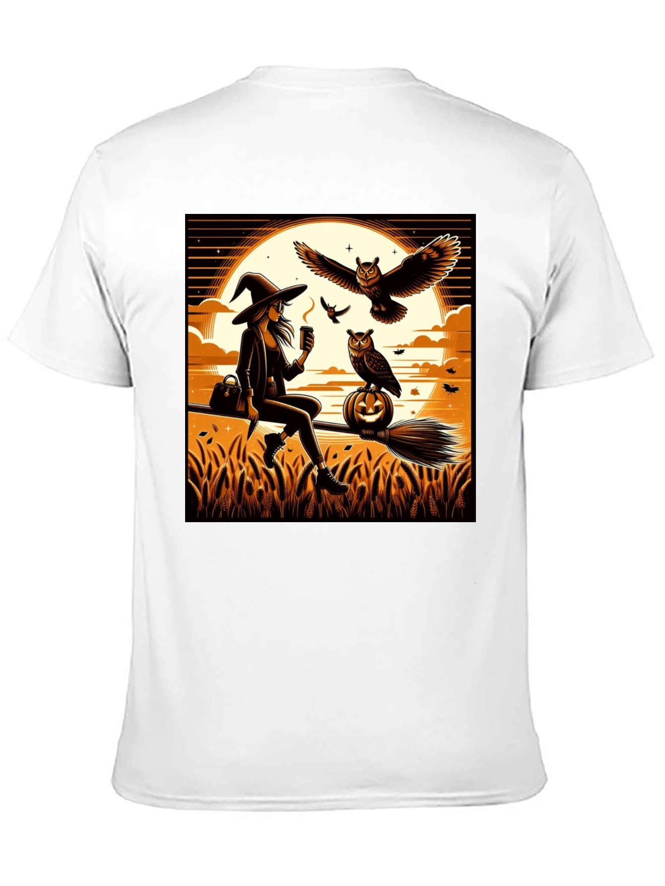 Witch & Owl Halloween T-Shirt
