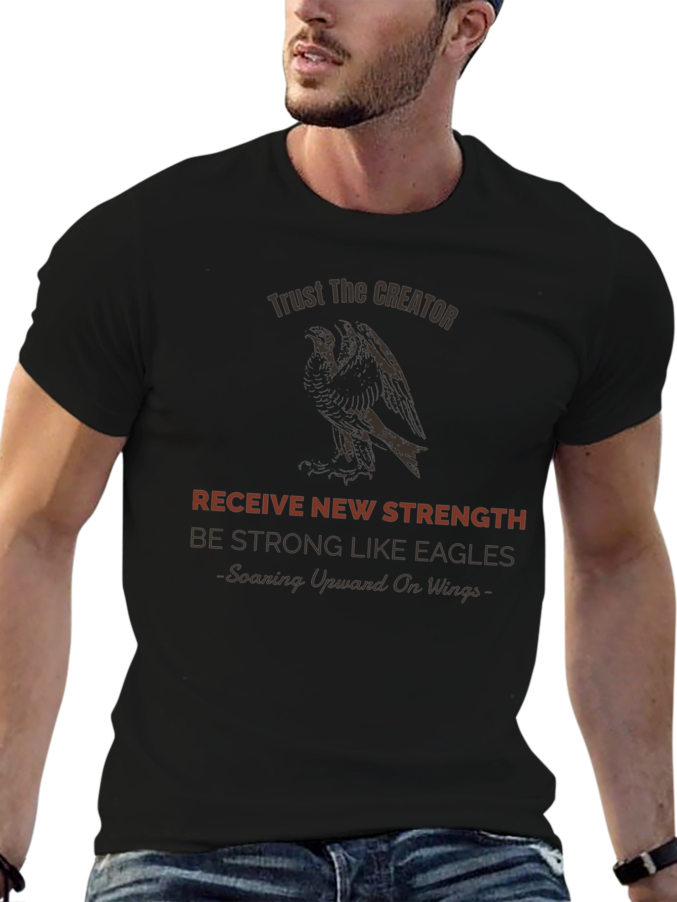 Trust The Creator Black Graphic T-Shirt
