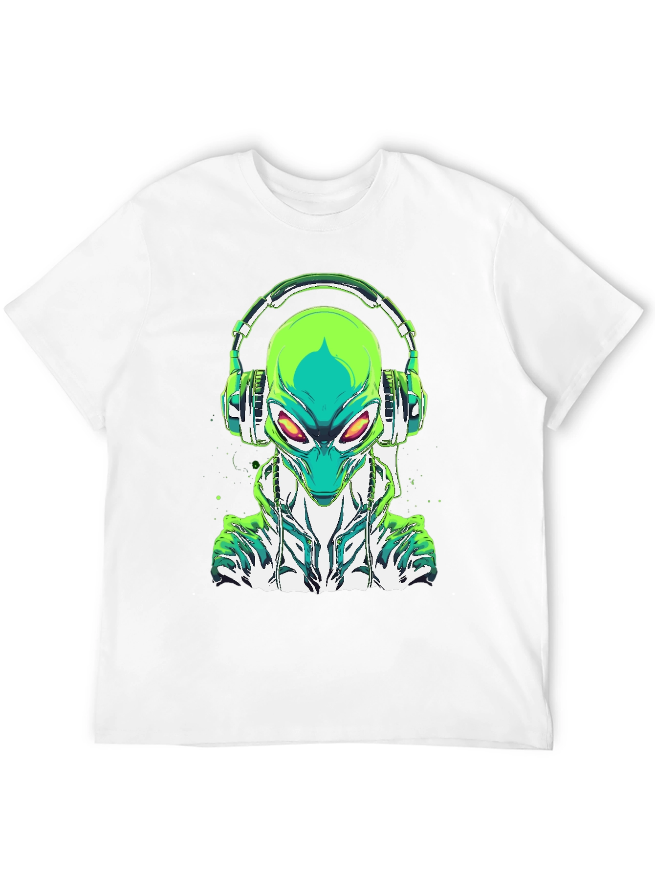 Alien DJ Graphic Tee - Unique Sci-Fi Design