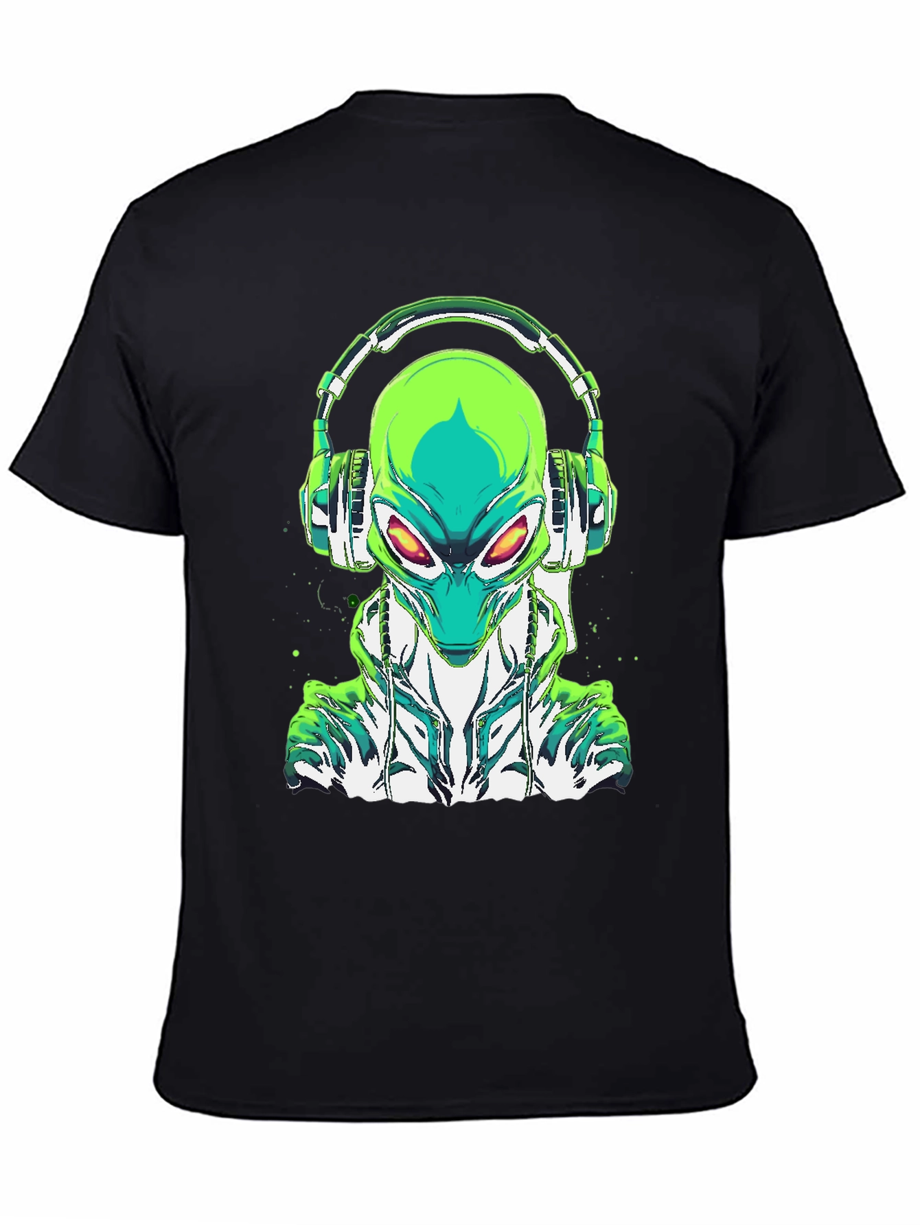 Alien DJ Graphic Tee - Unique Sci-Fi Design