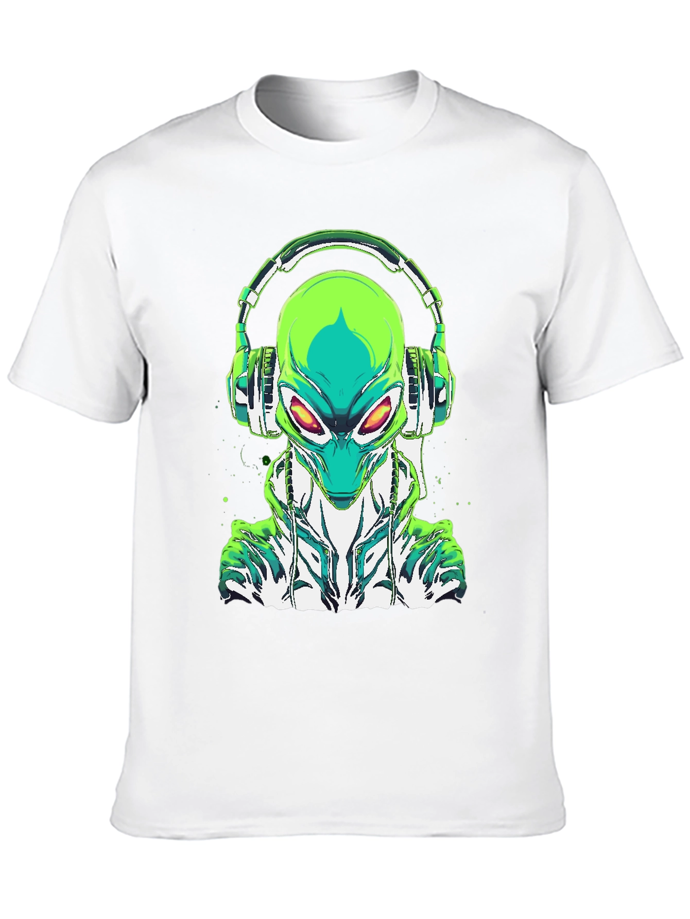 Alien DJ Graphic Tee - Unique Sci-Fi Design