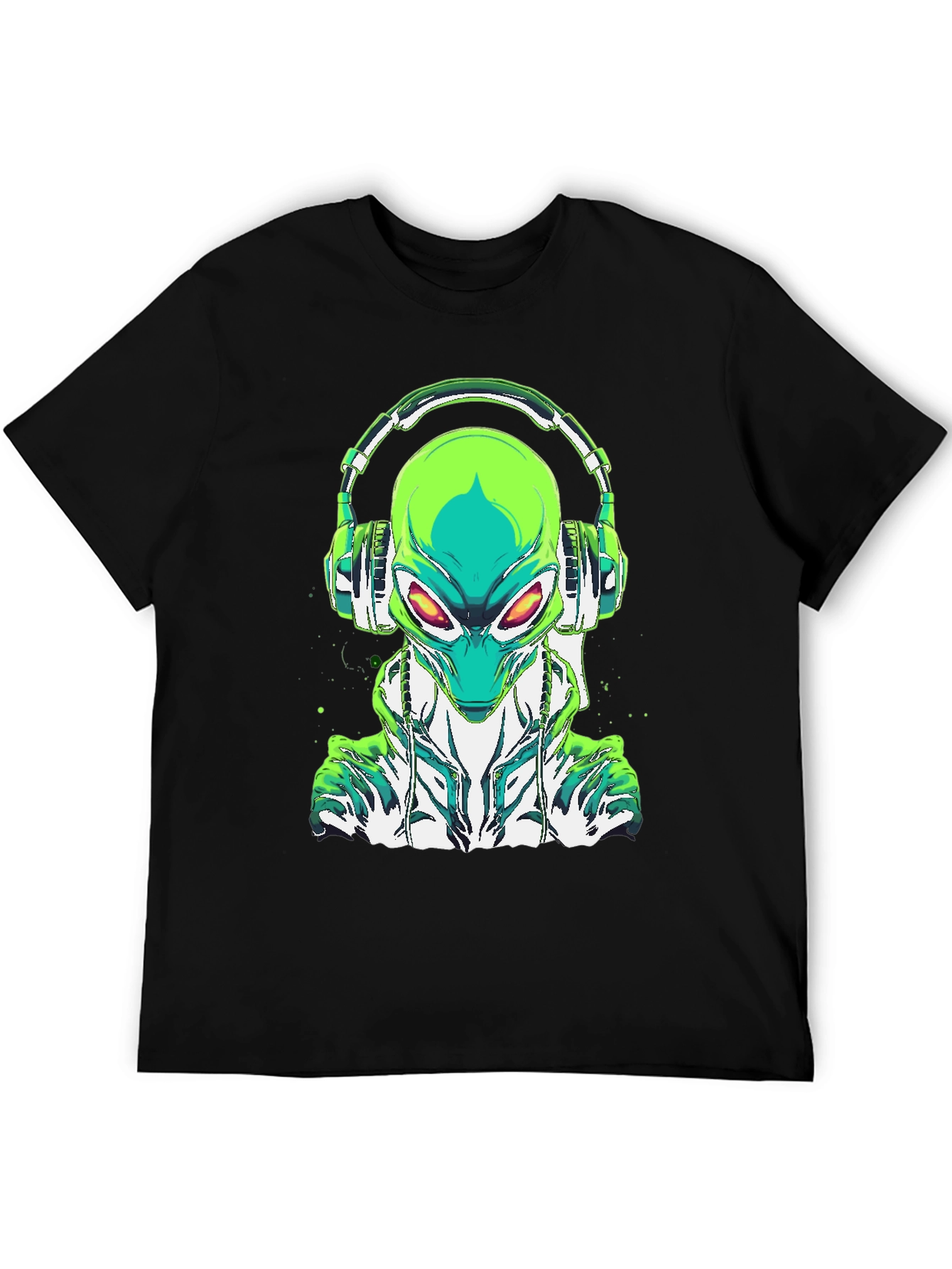 Alien DJ Graphic Tee - Unique Sci-Fi Design