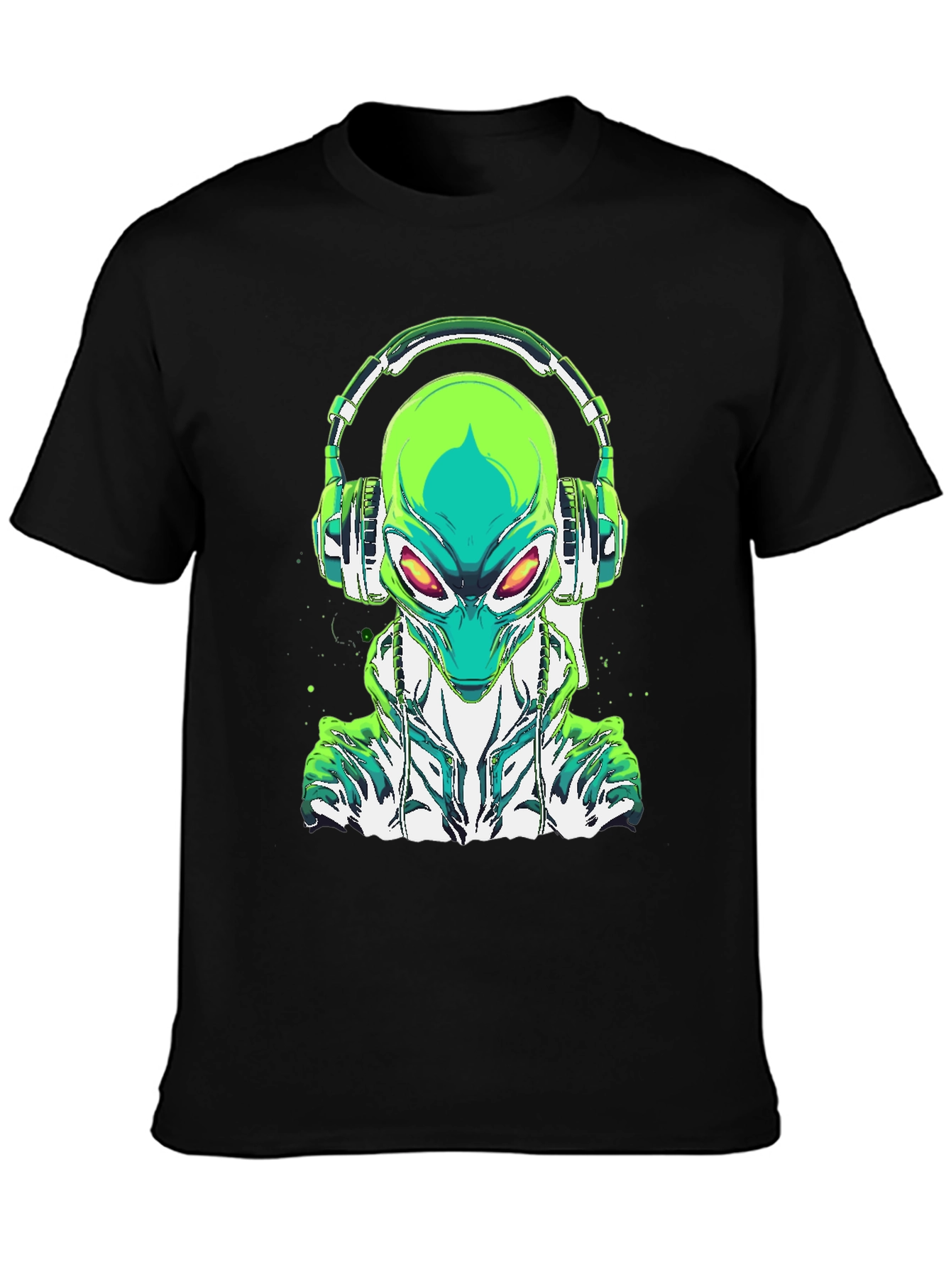 Alien DJ Graphic Tee - Unique Sci-Fi Design