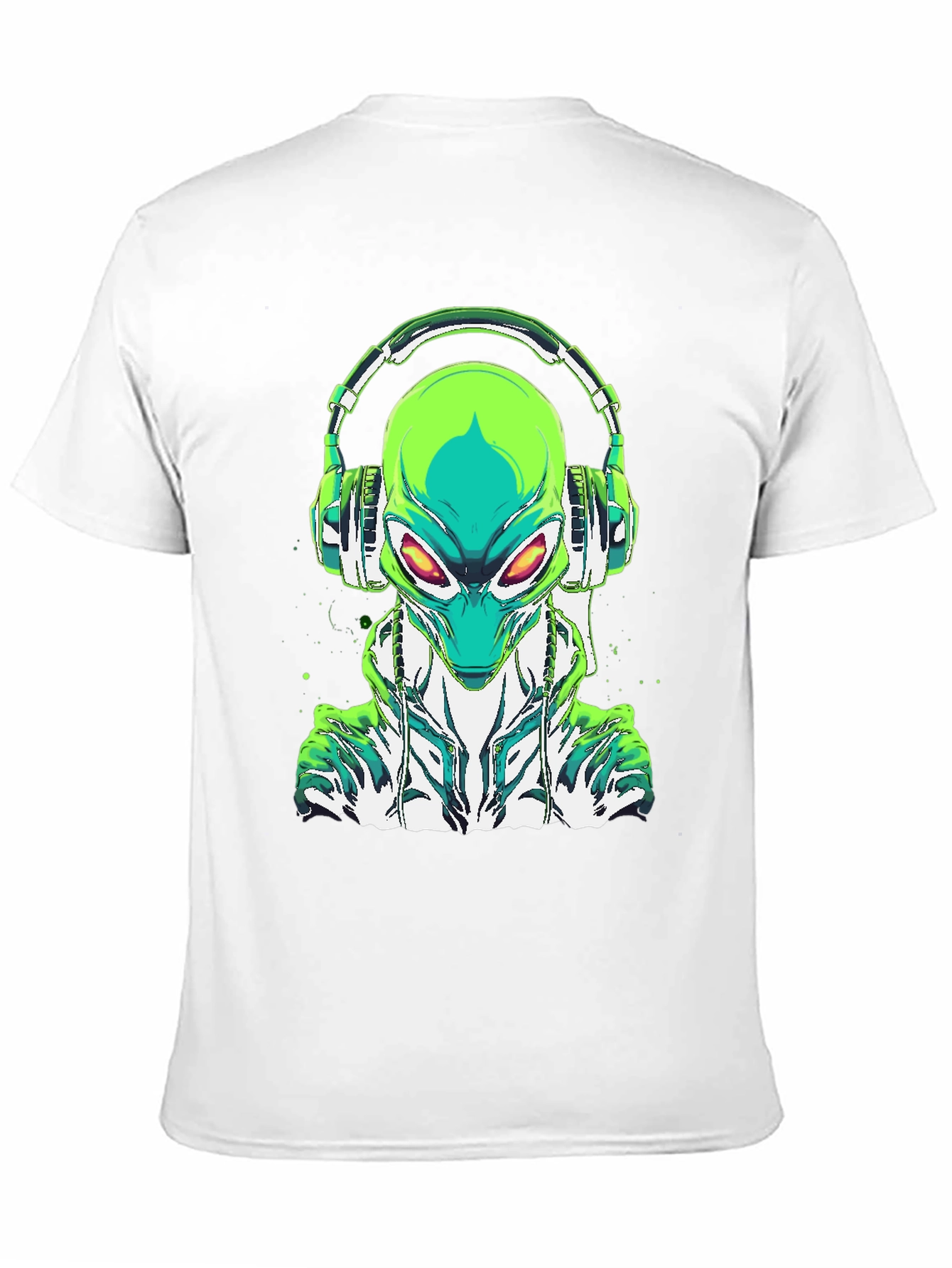 Alien DJ Graphic Tee - Unique Sci-Fi Design
