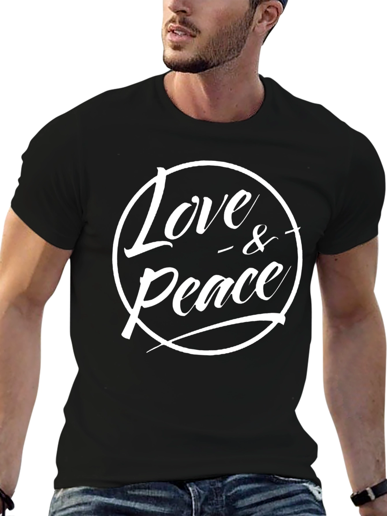Love & Peace Graphic T-Shirt