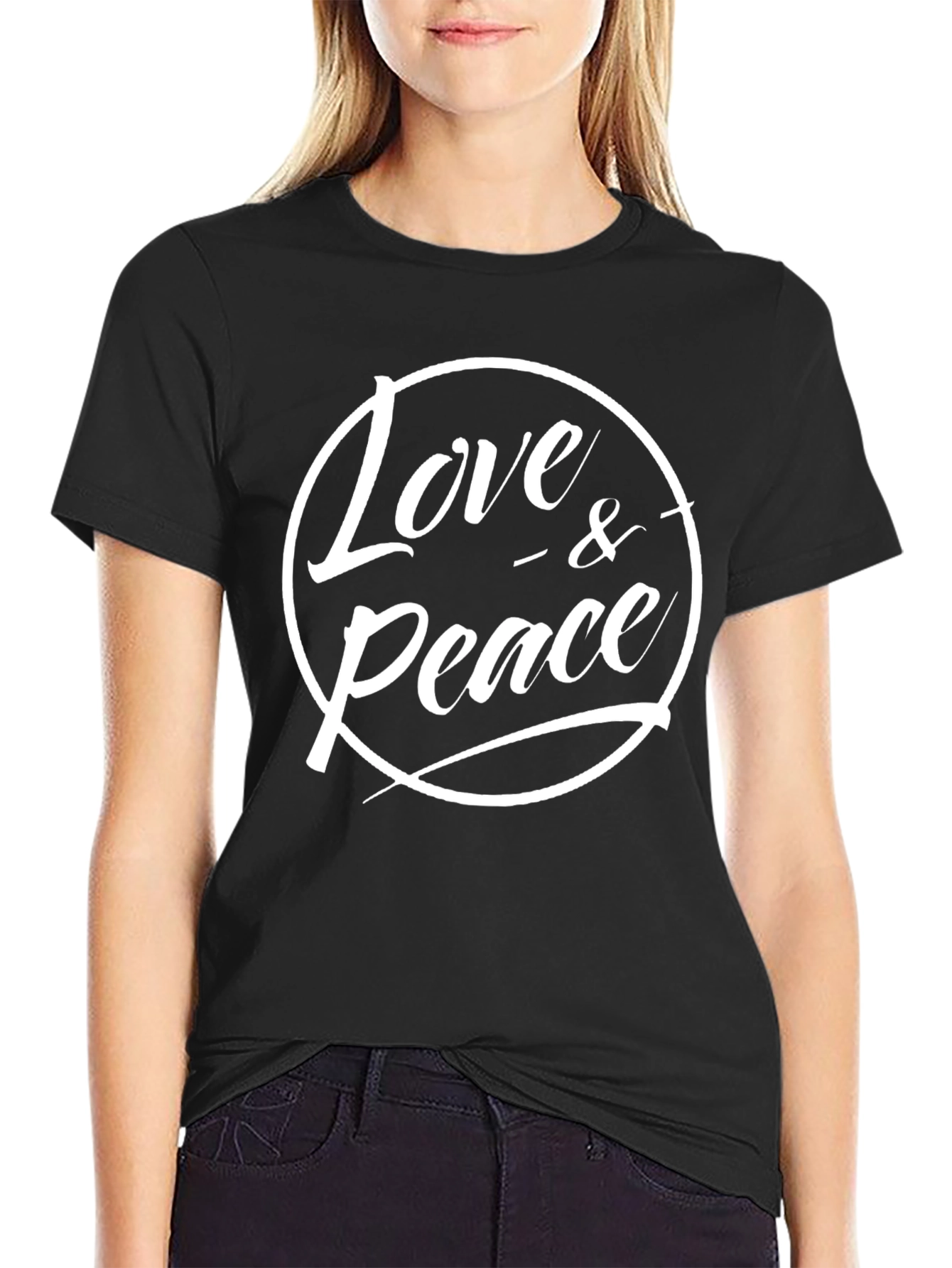 Love & Peace Graphic T-Shirt