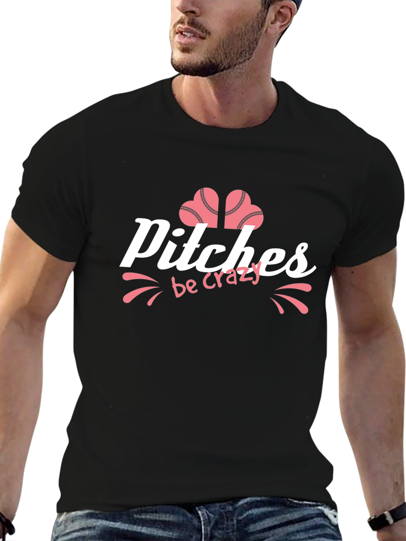 Pitches Be Crazy T-Shirt - Baseball Fan Apparel