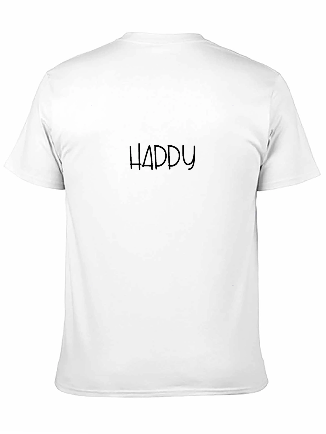Mens Black HAPPY Graphic T-Shirt