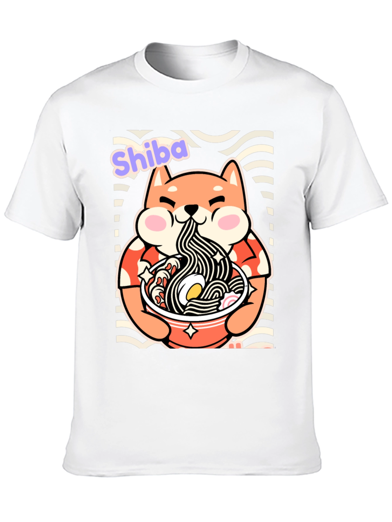 Shiba Ramen T-Shirt - Cute Dog Noodle Bowl Tee