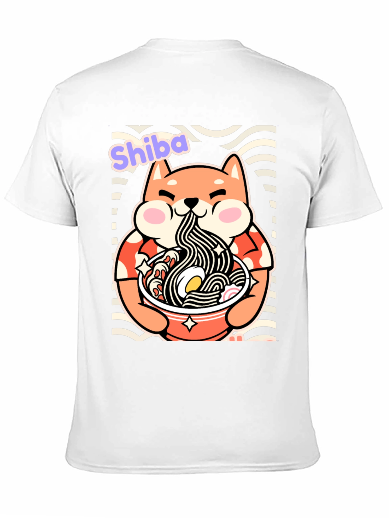 Shiba Ramen T-Shirt - Cute Dog Noodle Bowl Tee