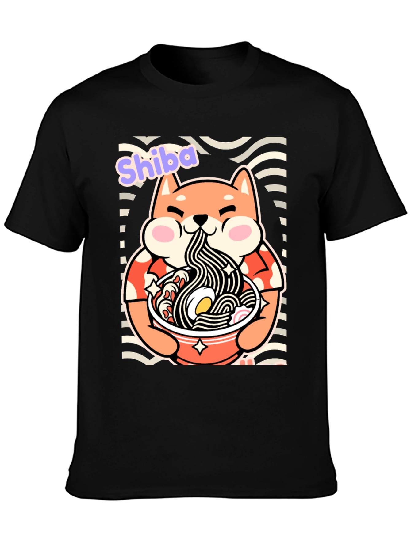 Shiba Ramen T-Shirt - Cute Dog Noodle Bowl Tee